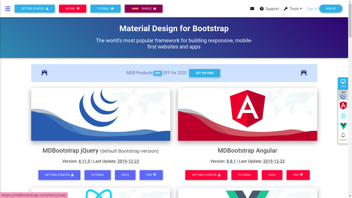 material design for Bootstrap